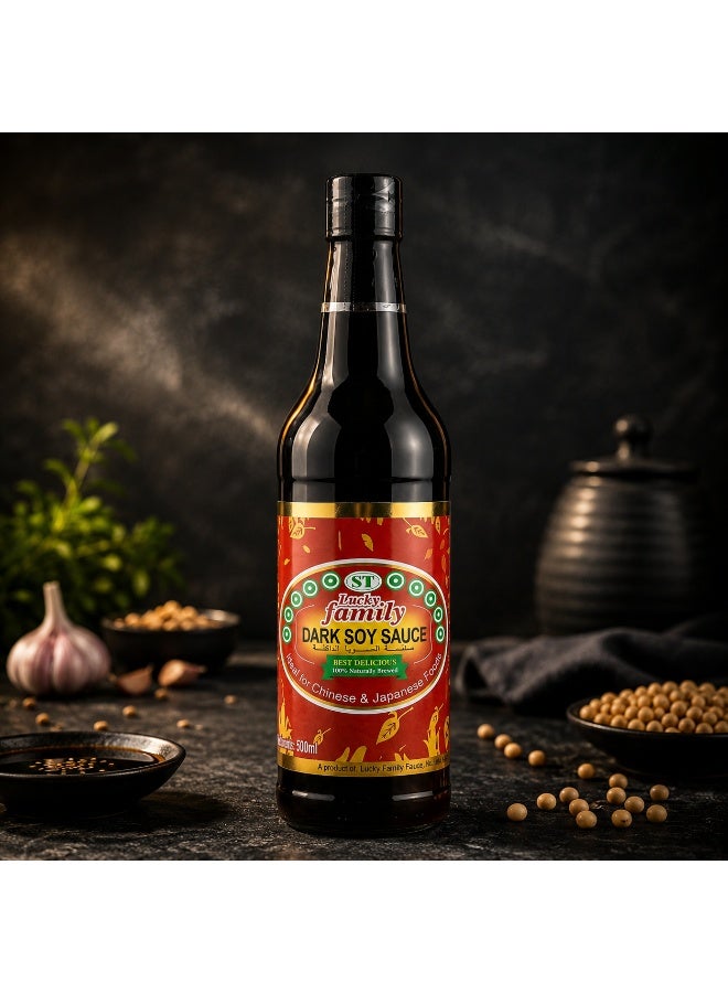 LUCKY FAMILY Dark Soy Sauce 500ml - Image 5