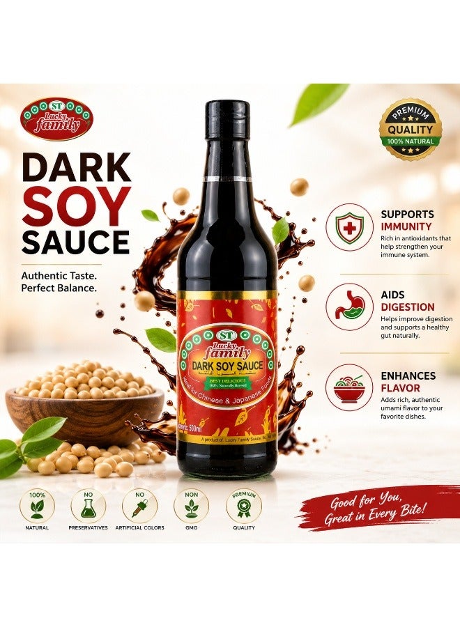 LUCKY FAMILY Dark Soy Sauce 500ml - Image 2