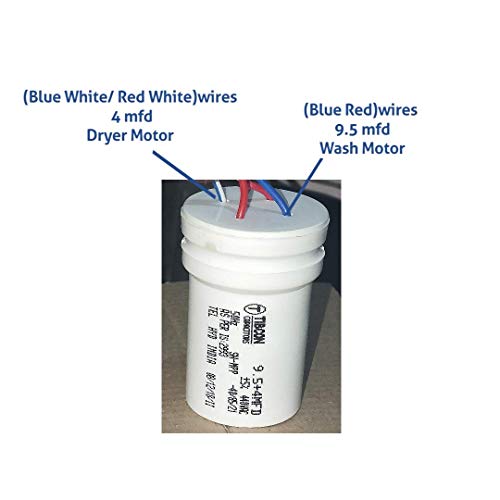 PMW Capacitor for Washing Machine - 9.5+4 mfd for Wash & Spin Motor - Image 2