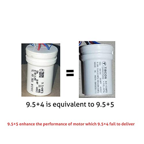 PMW Capacitor for Washing Machine - 9.5+4 mfd for Wash & Spin Motor - Image 4