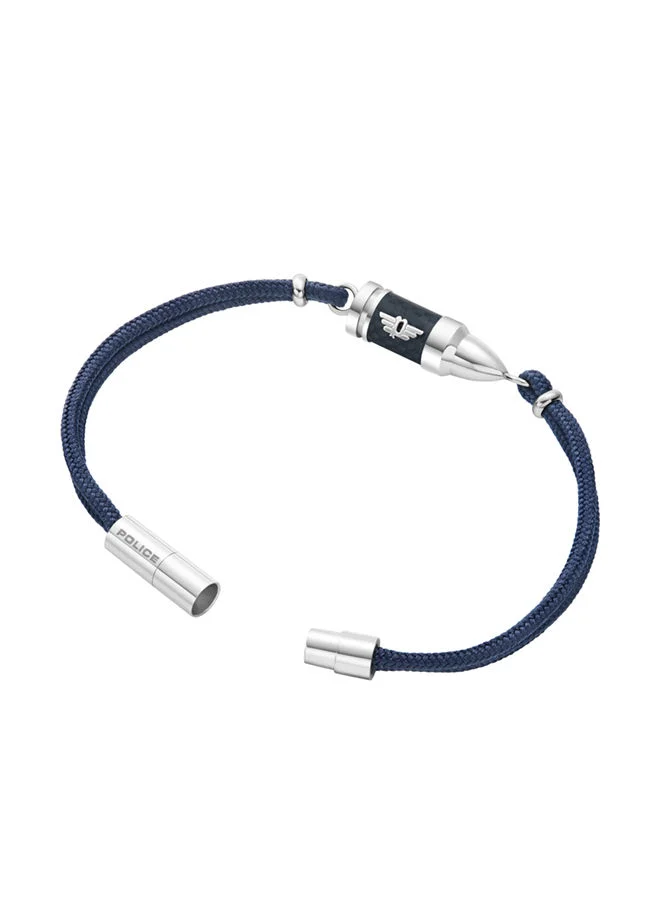 بوليس Showpiece Bracelet for Men Stainless Steel with Black carbon Fibre and Blue CordPEAGB0005607