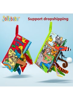 Generic Jollybaby Tail Cloth Book Animal Stereo Cloth Book Baby Toy 0-1 Year Old Toy Baby Cloth Book-Color:Mom And Dad Cloth Book (Chinese And English)  - Image 4