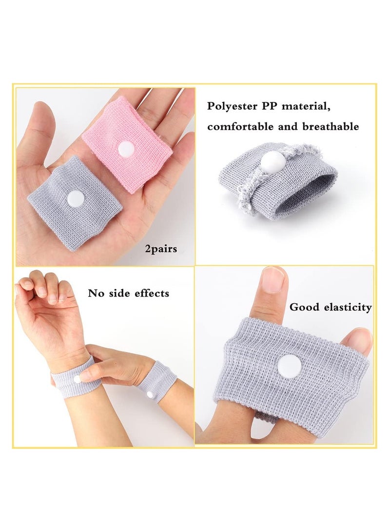 Travel Acupressure Wristbands for Motion Sickness Relief - 2 Pairs for Car and Sea Nausea - Image 4