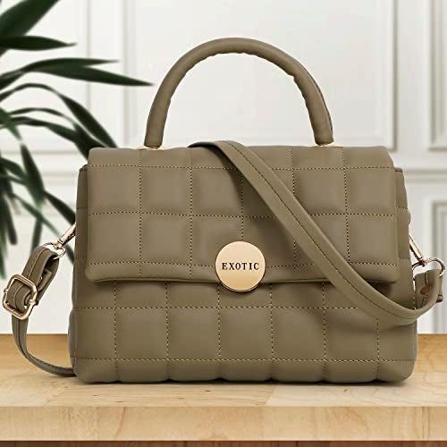 EXOTIC Womens Urbanian Zipper Sling Bag (Olive) - Image 5