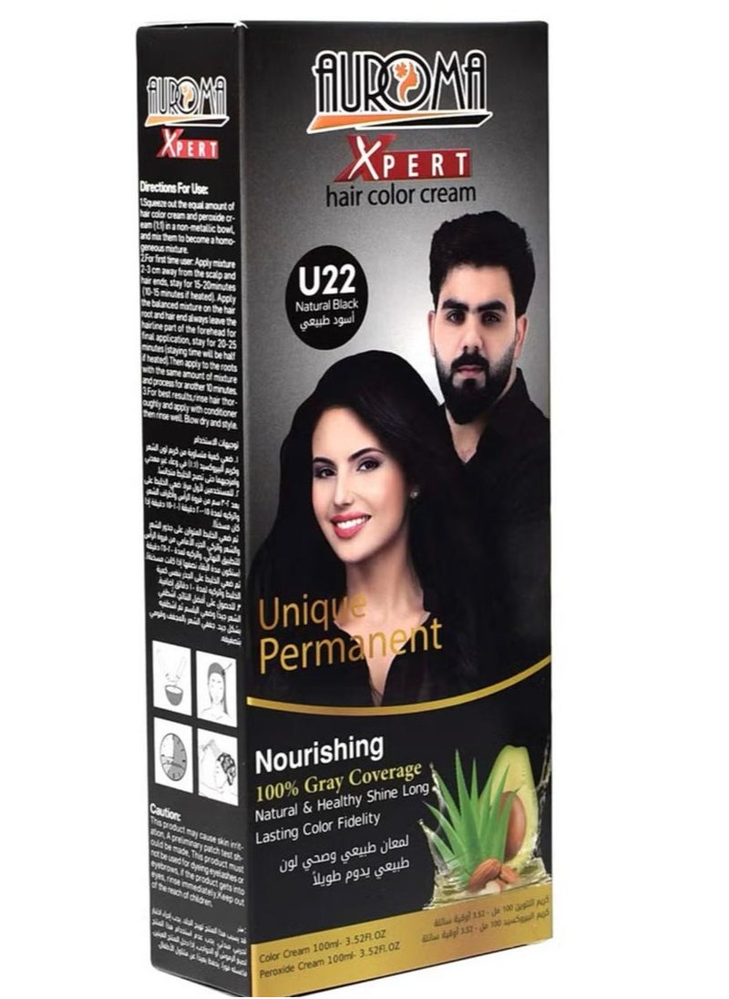 AUROMA - Natural black hair dye from Oroma Expert 100+100 ml - Image 1