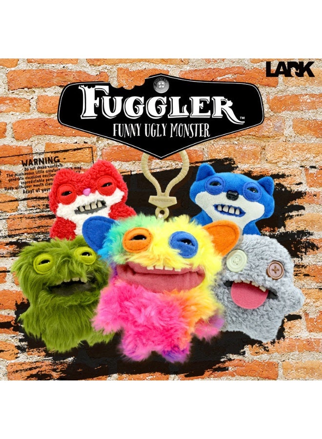 Fuggler Burp Monster Plush - 9" Laboratory Misfits Series Collectible Stuffed Toy with Tie-Dye Fur & Tongue-Out Design - Image 3