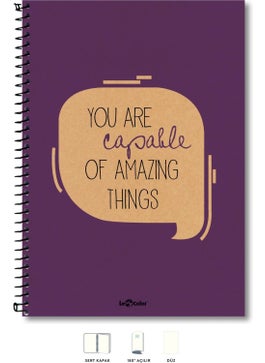 Le Color A4 Notebook Plain 200 pages Purple Eco  - Image 1