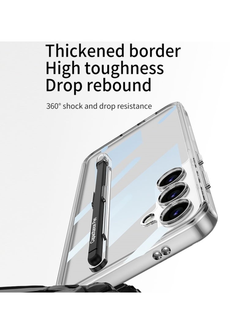 GKK Transparent Crystal Protection Case Compatible with Samsung Galaxy S25 Plus (2025) All in 1 [S Pen Holder & S Pen] Anti-Yellowing, Shockproof Full Coverage Slim and Hard Phone Cover - S Pen included - Image 4