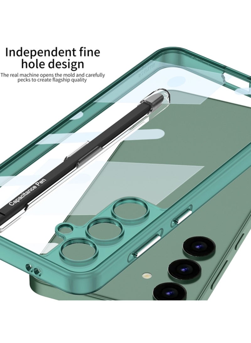 GKK Transparent Crystal Protection Case Compatible with Samsung Galaxy S25 Plus (2025) All in 1 [S Pen Holder & S Pen] Anti-Yellowing, Shockproof Full Coverage Slim and Hard Phone Cover - S Pen included - Image 3