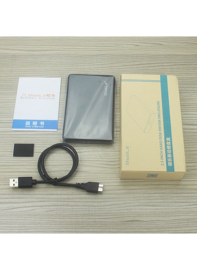 Generic ShuoLe ShuoLe 2.5 "sata Serial USB3.0 High Speed Interface Hard Disk Box SSD External Mobile Hard Disk Box-Color:SL-U25Q7M30 Black  - Image 5