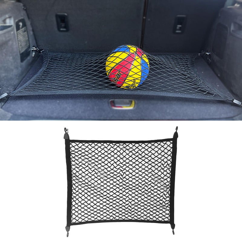 Tioollev Elastic Cargo Net for SUV,Adjustable Elastic Trunk Mesh Nets with Hook Universal for SUV - Organizer 32" x 24" Stretch to 63"x43",Truck Bed Tailgate Netting Accessories (31.5 * 24inch) - Image 1
