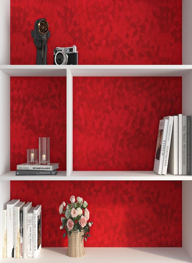 Decotalk Velvet Drawer Liners for Cabinets Adhesive Shelf Liner Red Felt Shelf Liners Self Adhesive Velvets Lining 15.7x120 Inch Red Felt Fabric Drawer Lining Velvet Contact Paper for Cabinets - Image 5