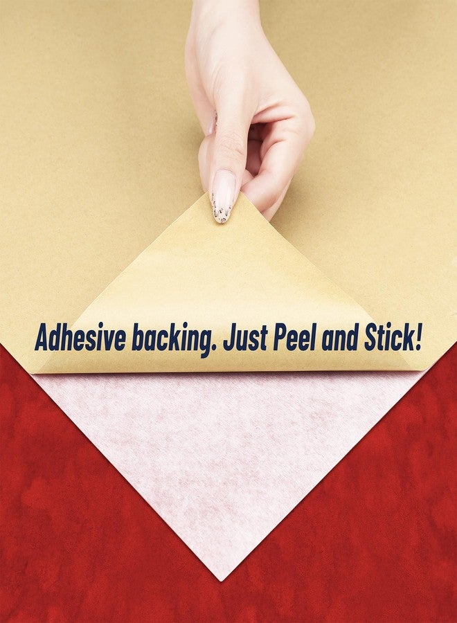 Decotalk Velvet Drawer Liners for Cabinets Adhesive Shelf Liner Red Felt Shelf Liners Self Adhesive Velvets Lining 15.7x120 Inch Red Felt Fabric Drawer Lining Velvet Contact Paper for Cabinets - Image 2