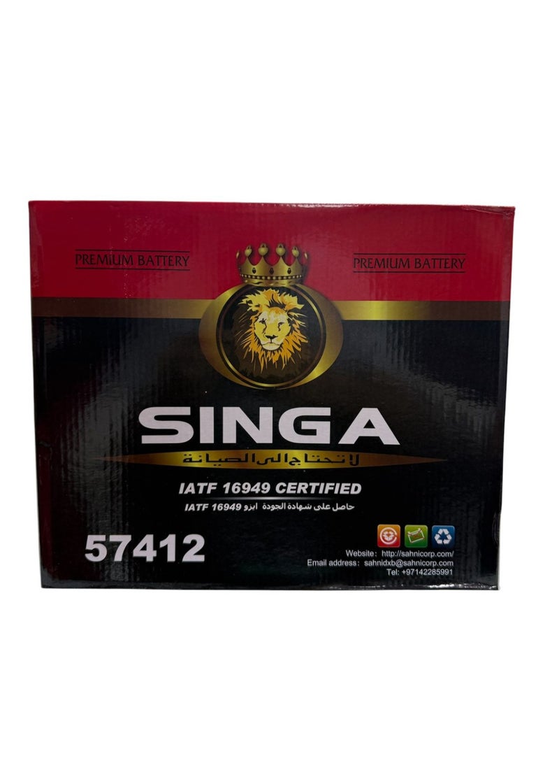 Car Battery, 74AH 12V 680 CCA, Premium Sealed Maintenance Free, Model 57412 - Image 3
