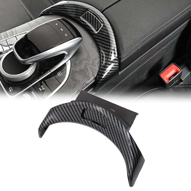 FZJDSD Carbon Fiber Style Front Console Cover 2056803407 fit for MercedesBenz C200 C260 C300 C43 C63 GLC300 GLC63 20152020 Front Console Cover Armrest Release Button Replace A2056803407 2056803711