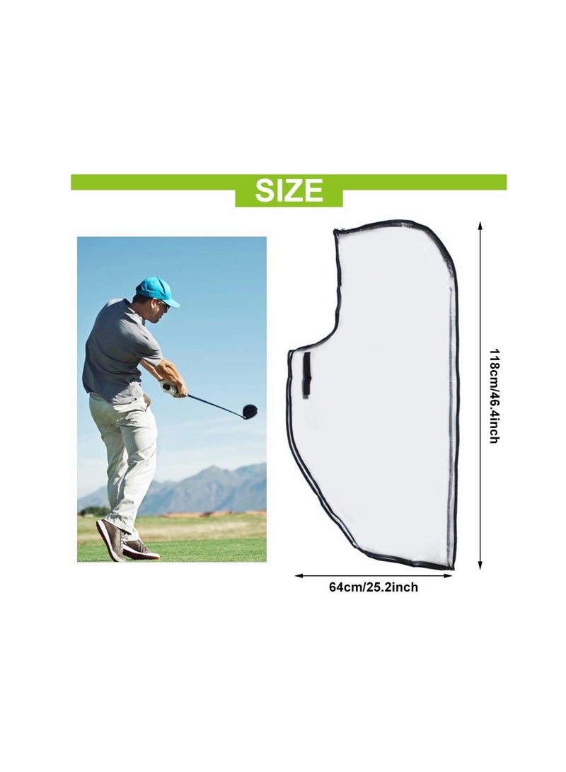 KASTWAVE Golf Bag Rain Cover, KASTWAVE PVC Trolley Rain cover Rain Hood Waterproof Windproof Translucent PVC Golf Cart Travel Bag Rain Hood Portable Golf Rain Hood for Golf Bags Push Carts - Image 2