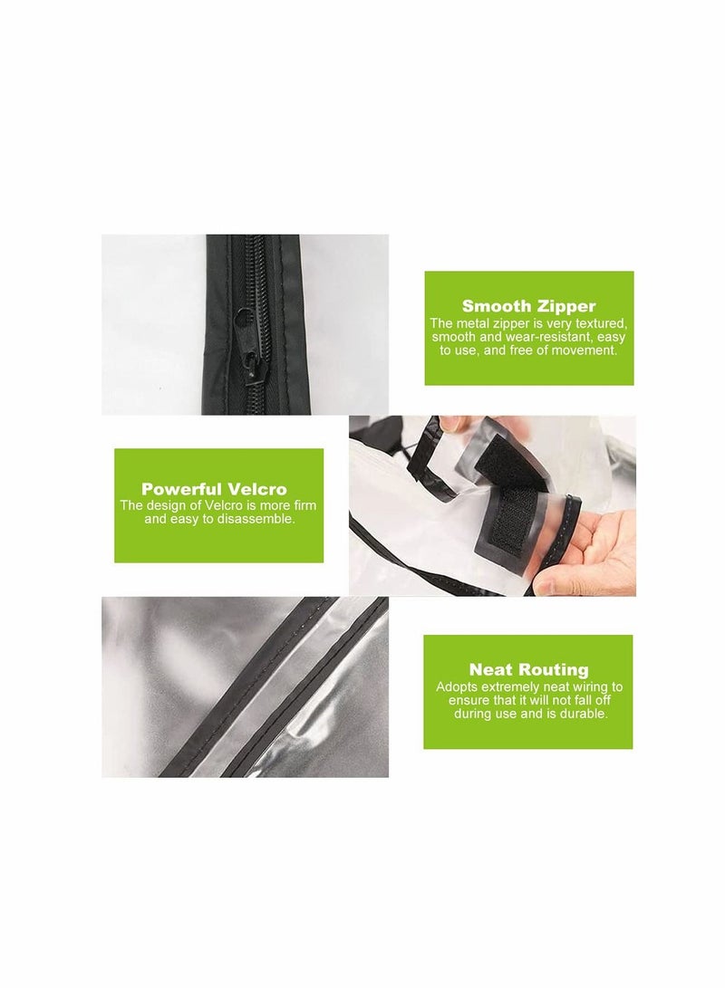 KASTWAVE Golf Bag Rain Cover, KASTWAVE PVC Trolley Rain cover Rain Hood Waterproof Windproof Translucent PVC Golf Cart Travel Bag Rain Hood Portable Golf Rain Hood for Golf Bags Push Carts - Image 5