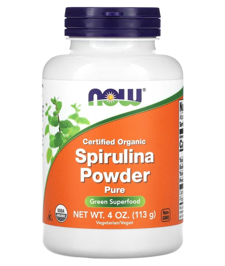now Certified Organic Spirulina Powder Pure 4 oz (113 g)