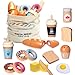 Inslat Wooden Bakery Playset Food Toys Kids Pretend Play Food Baking Set Kitchen Accessories with Storage Bag Pretend Play Bread Cutting Food for Boys Girls 3 - Image 3