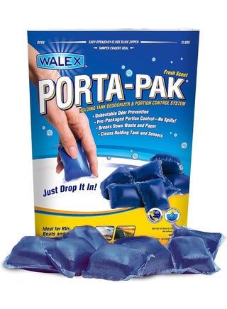 Walex Porta-Pak Black Holding Tank Deodorizer & Portion Control System Drop-Ins - Rapid Breakdown of Waste & Paper, Odor Prevention, Cleans Tank & Sensors - Fresh Scent, 10-Pack - pzsku/Z63E8A54979869DC42427Z/45/1749884162/4ac6937b-3301-4be4-a3b0-ea5bc5785e70