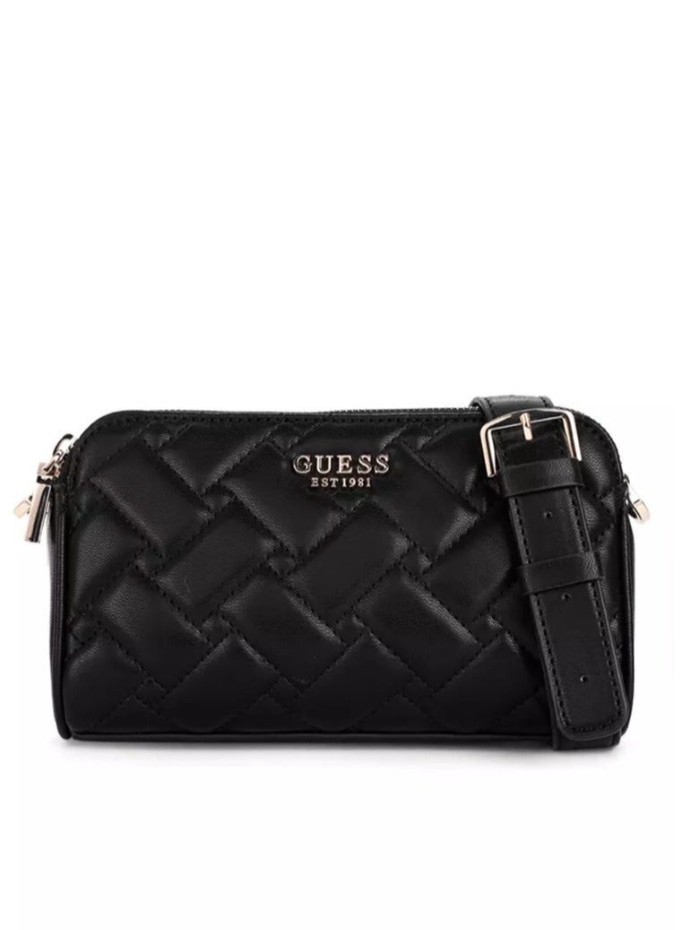 جيست حقيبة كروس نسائية باللون الأسود مع حمالات كتف قابلة للتعديل - Image 3