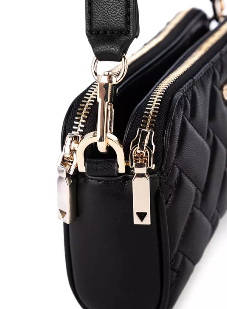 جيست حقيبة كروس نسائية باللون الأسود مع حمالات كتف قابلة للتعديل - Image 5