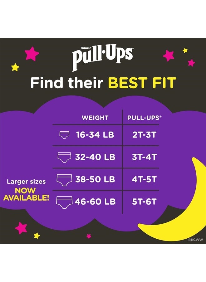 Pull-Ups Girls' Night-Time Potty Training Pants, Size 4T-5T Overnight Training Underwear (38-50 lbs), 52 Ct  - Image 2
