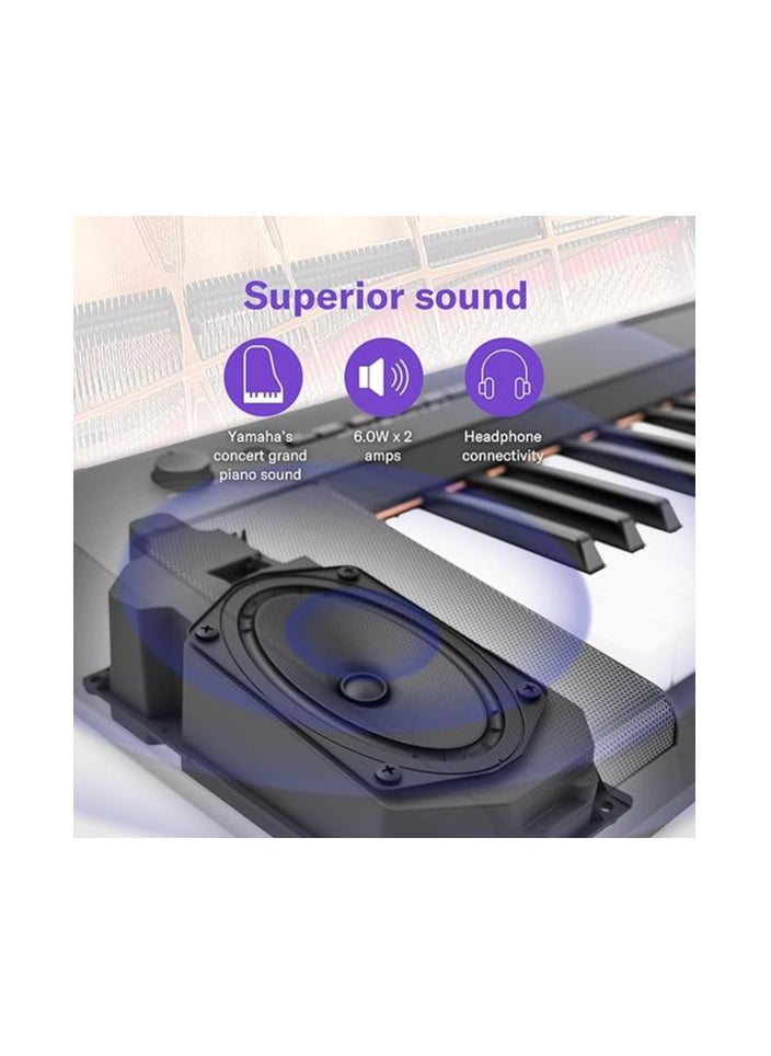 YAMAHA - لوحة مفاتيح محمولة على شكل بيانو من ياماها NP-35B مكونة من 76 مفتاحًا - باللون الأسود - Image 1