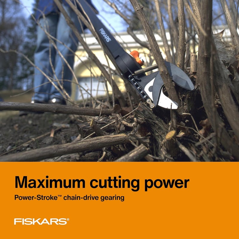 Fiskars 5ft Ropeless Tree Trimmer with Rotating Head, Long Handle Stik Pruner, Branch Cutter to Prune High Branches or Low Shrubs, Garden and Yard Tools - Image 2