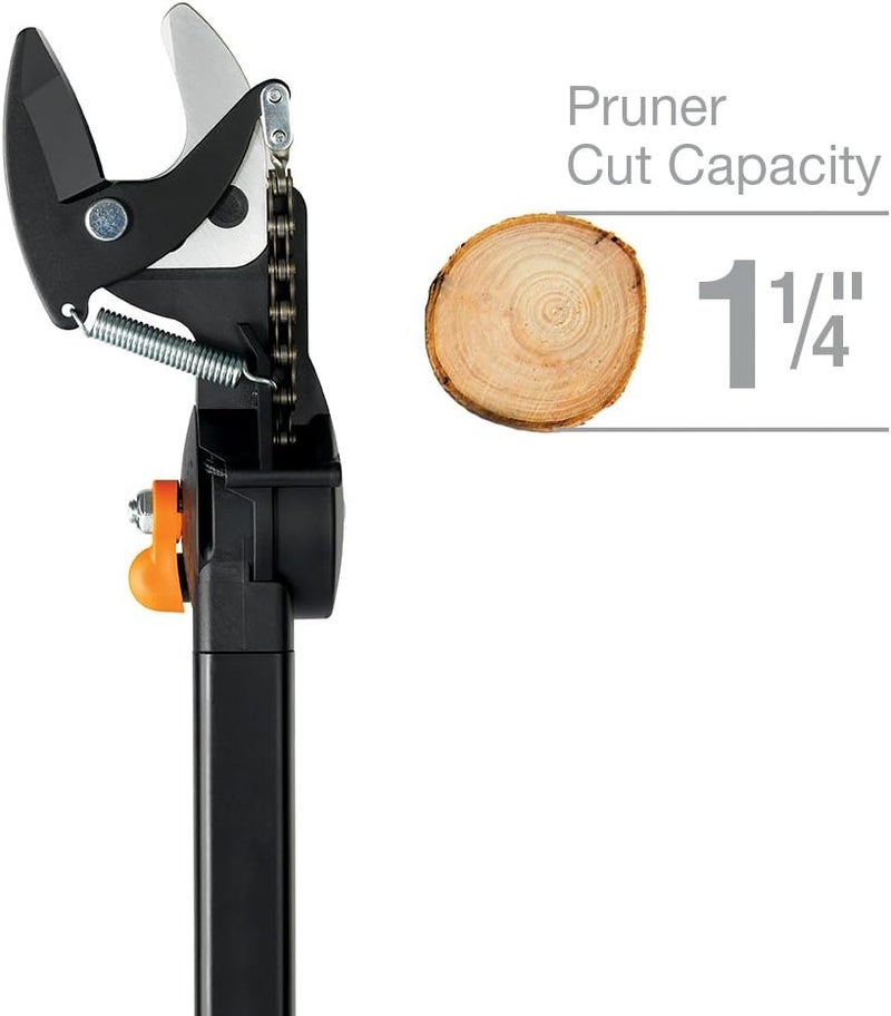 Fiskars 5ft Ropeless Tree Trimmer with Rotating Head, Long Handle Stik Pruner, Branch Cutter to Prune High Branches or Low Shrubs, Garden and Yard Tools - Image 3