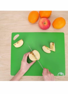 KASTWAVE 6 Pack Flexible Plastic Cutting Board Mats Colored Mats With Food Icons BPA-Free Non-Porous Gripped Back and Dishwasher Safe  - Image 4