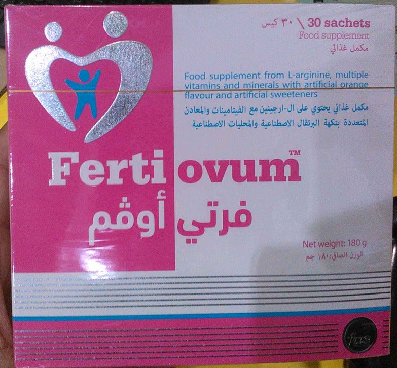 فرتي اوفوم مسحوق مكمل غذائي، فيتامينات ومعادن بنكهة البرتقال، 30 كيس.