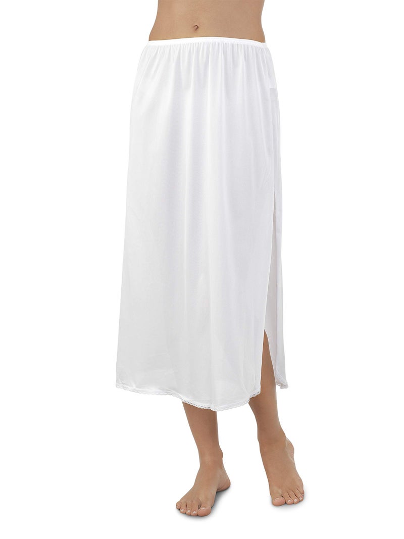 Vanity Fair womens Everyday Layers Single Slit Half Slip, Star White, Small (14" Length) - Image 4