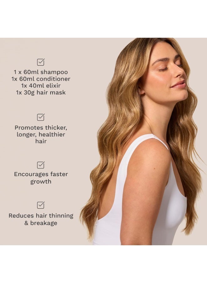 هيربرست مجموعة هدايا مينى ونز، شامبو وبلسم للشعر الأطول والأقوى، إكسير الحجم والنمو، قناع الشعر الطويل والصحي - Image 4