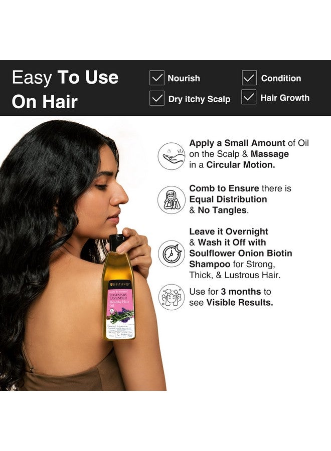 سول فلاور زيت شعر الروزماري واللافندر والبرينجراج، 225 مل لكل منهما | نمو الشعر وتقوية وتغذية جذور الشعر | زيت شعر نقي وطبيعي ومعصور على البارد - عبوة من قطعتين - Image 3