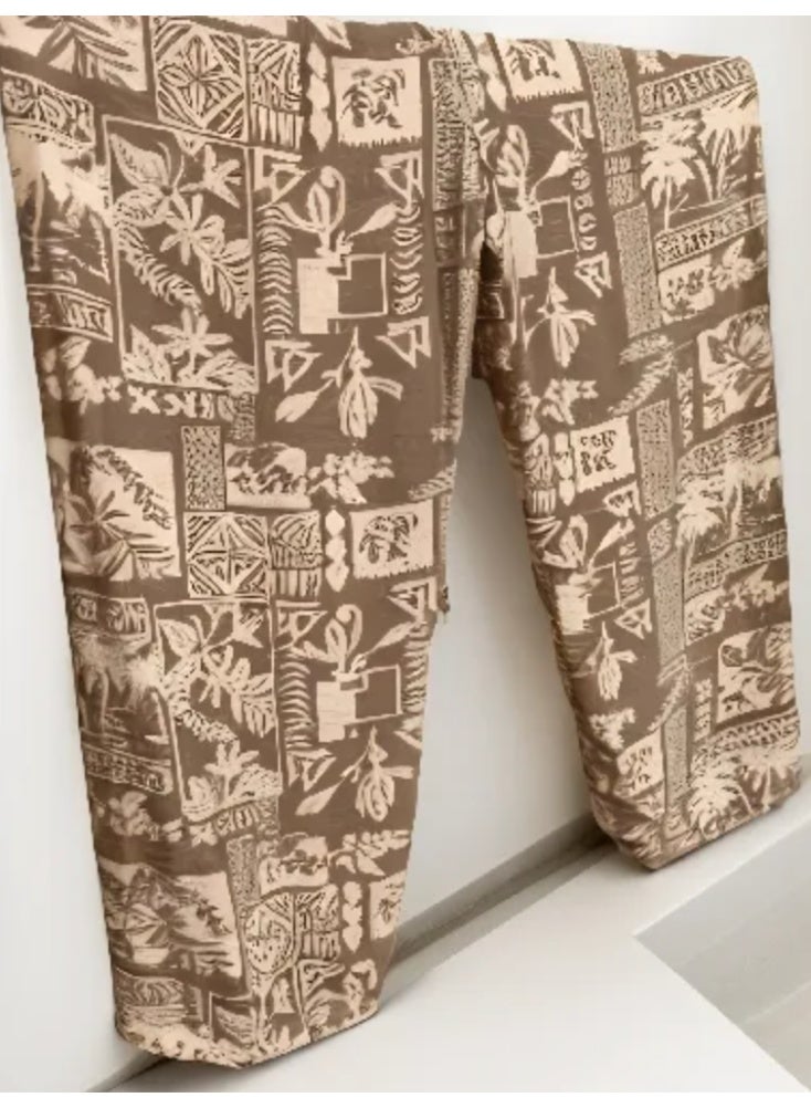 بنطلون واسع الساق مطبوع بمقاسات مختلفة بتصميم عصري وعصري للنساء - Image 2