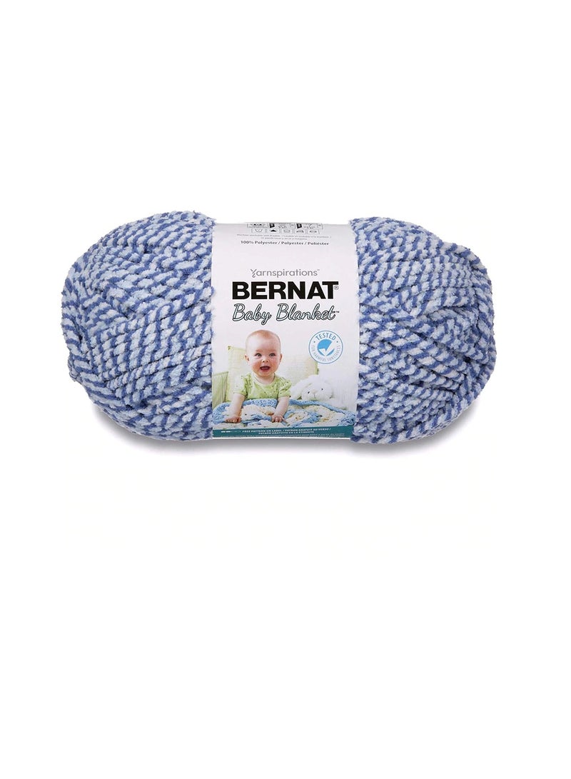 Bernat Baby Blanket Big Ball Yarn Blue Twist - Image 2