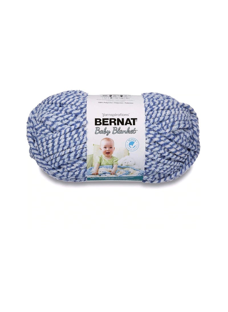 Bernat Baby Blanket Big Ball Yarn Blue Twist - Image 1