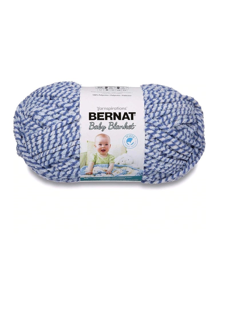Bernat Baby Blanket Big Ball Yarn Blue Twist - Image 3