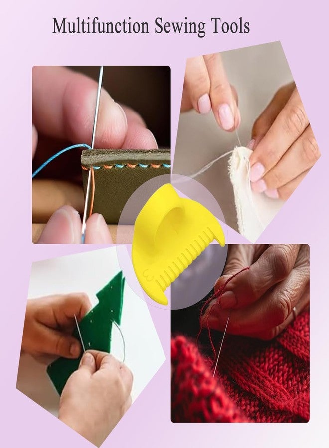 Leechy 4Pcs Edge Stitch Lock & Sewing Gauge Set (3mm/4mm) for Pinpoint Precision Thumb Sewing Ruler for Even Stitches Quilting and Hemming for Beginners & Pros - Image 4