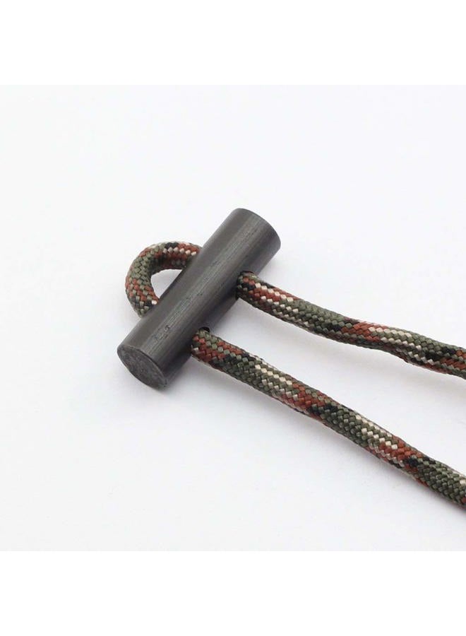 bayite Small Ferro Rod Survival Drilled Flint Fire Starter with Toggle Hole for Paracord Bracelet Necklace 1 Inch Pack of 6 - Image 2