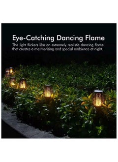 Generic Solar Flame Waterproof LED Lights for Outdoor Decor 2 Pack Solar Powered Pathway Lights With Dancing Glow Auto On Off Security Torch Light For Pathway Patio Yard Garden  - Image 3