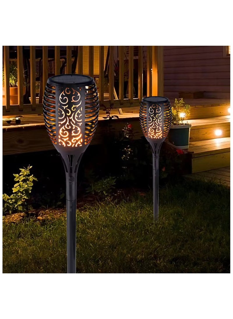 Generic - Solar Flame Waterproof LED Lights for Outdoor Decor 2 Pack Solar Powered Pathway Lights With Dancing Glow Auto On Off Security Torch Light For Pathway Patio Yard Garden - Image 1
