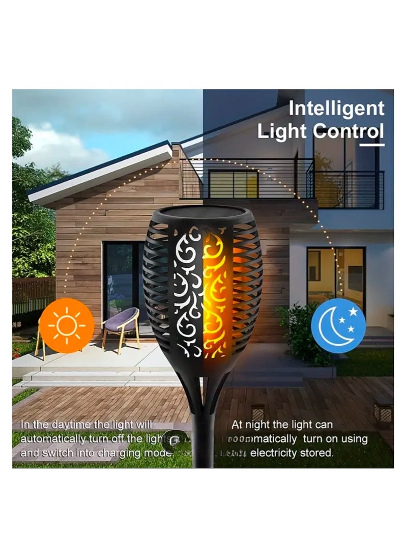 Generic - Solar Flame Waterproof LED Lights for Outdoor Decor 2 Pack Solar Powered Pathway Lights With Dancing Glow Auto On Off Security Torch Light For Pathway Patio Yard Garden - Image 1