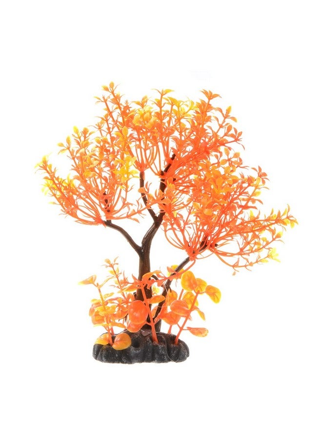 Saim Plastic Plants Artificial Orange Yellow Tree for Fish Tank Decorations Aquarium Decor Bonsai Ornament 8.6" Height - Image 3