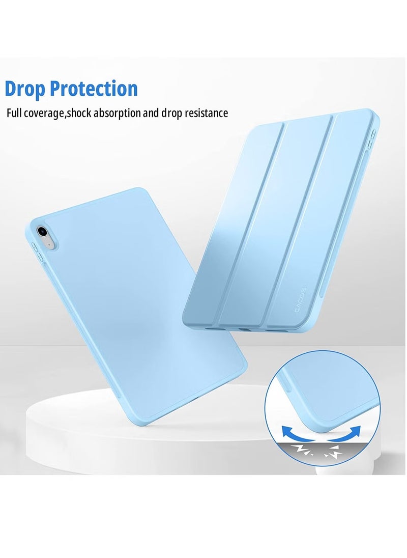 ELTRAZONE - Case for iPad 10th Generation 10.9 Inch (2022 Model), Slim Stand Hard Back Shell Cover with Auto Wake/Sleep Function, Blue Color – Lightweight, Durable Protection, Shockproof, Scratch-Resistant, Perfect Fit for Daily Use - Image 1
