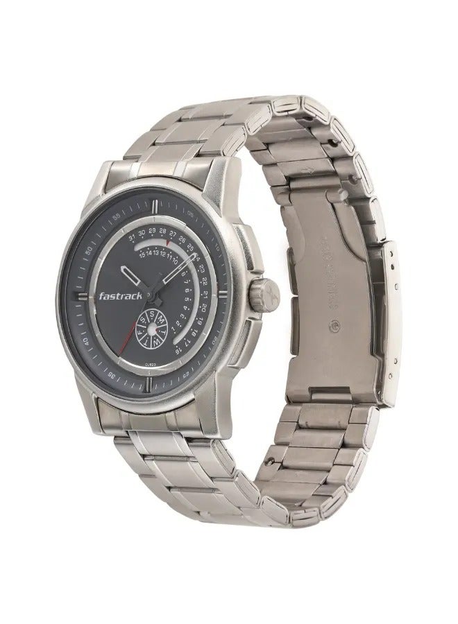 fastrack Men's Analog Round Shape Stainless Steel Wrist Watch - 3215SM02 - 49.4 Mm - Image 3