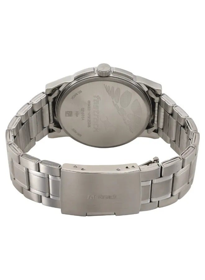fastrack Men's Analog Round Shape Stainless Steel Wrist Watch - 3215SM02 - 49.4 Mm - Image 5