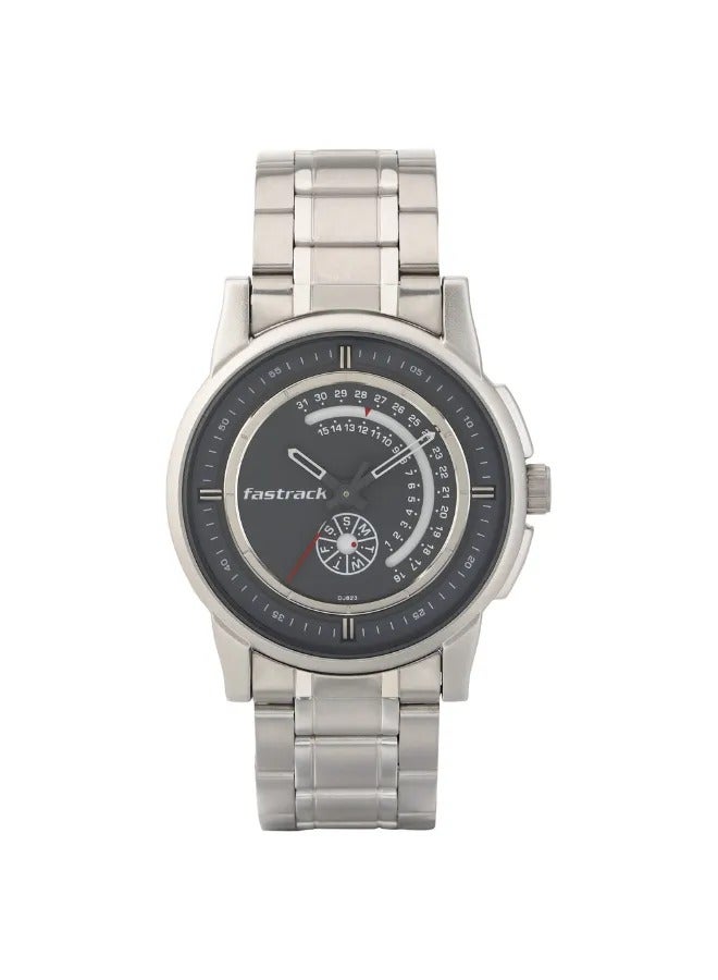fastrack Men's Analog Round Shape Stainless Steel Wrist Watch - 3215SM02 - 49.4 Mm - Image 2