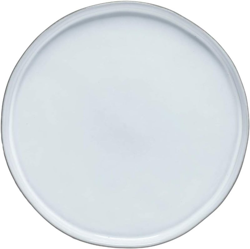 Costa Nova Ceramic Stoneware 8 Salad Dessert Plate  Lagoa Eco Gres Collection White  Microwave  Dishwasher Safe Dinnerware  Food Safe Glazing  Restaurant Quality Tableware - Image 1